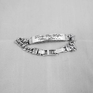 Brighton bracelet live the life you love grey tone
